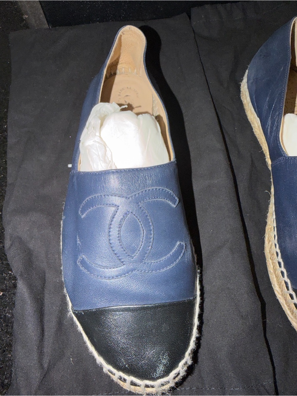Chanel Espadrilles Navy / Black size 38 - Picture 2 of 12